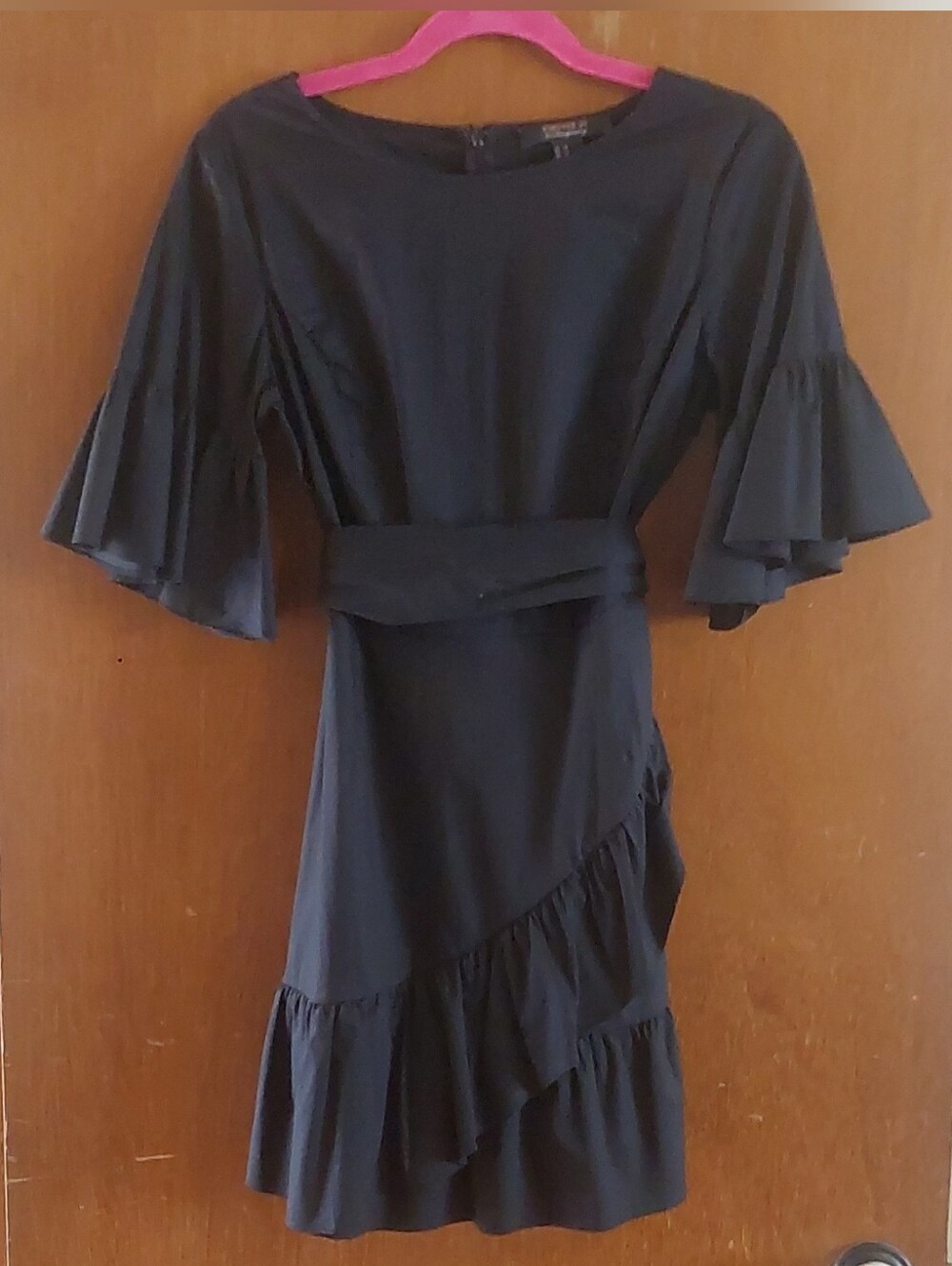 Forever 21 Black Mid-length Dress With Bell Sleeves
